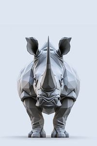 Abstraktes Rhino: Stärke in geometrischen Formen