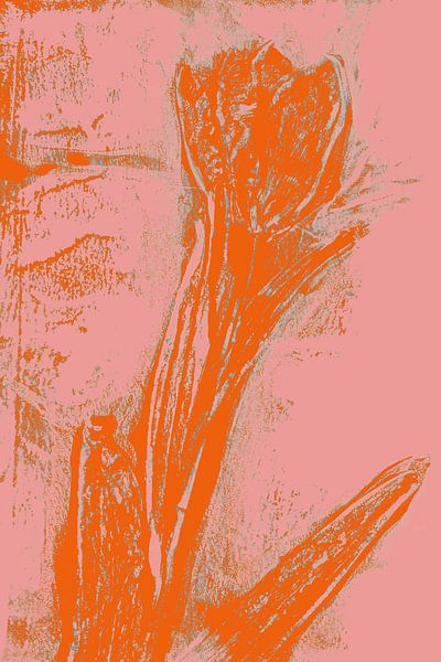 Modern botanical art. Boho flower in bright colors no. 2 by Dina Dankers
