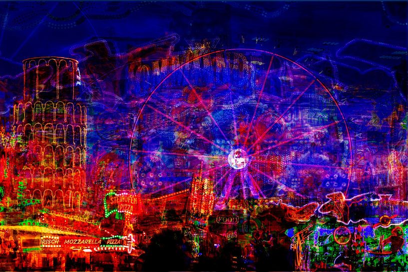 Bremer Freimarkt abstract, Bremen, Duitsland van Torsten Krüger