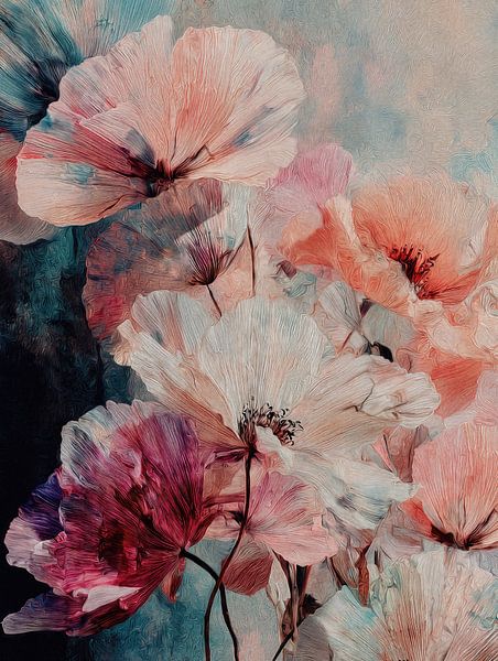 Violette Blütenlandschaft von Cats & Dotz