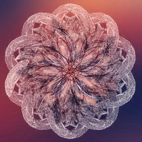  Mandala orange purple
