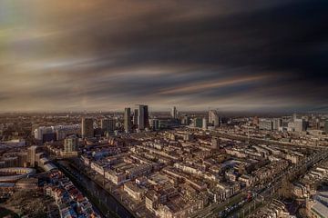 Vue aérienne du centre-ville de La Haye sur gaps photography
