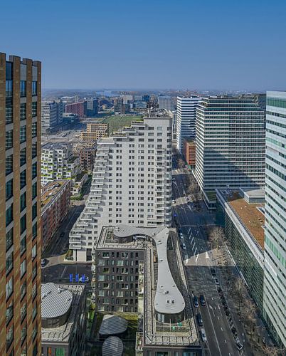 Panorama op Amsterdam vanuit de Zuidas