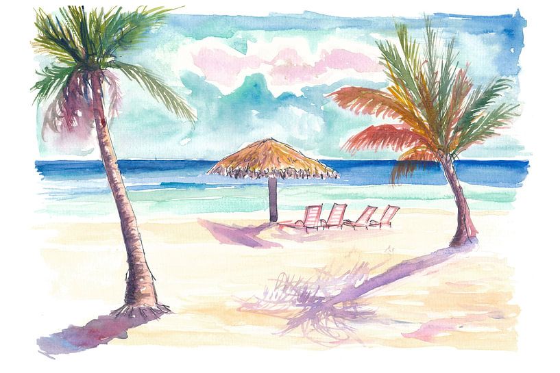 Sunset bliss on Taino Beach on Grand Bahama Island by Markus Bleichner