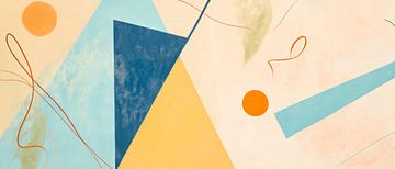 Abstrakte Geometrie in sanften Farben von Poster Art Shop