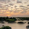 Hollandse kust tijdens zonsondergang van Yvonne van Leeuwen