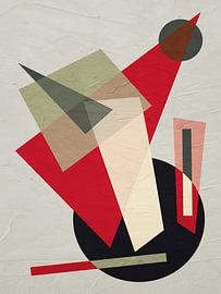 Abstract organic geometric art in earth tones by Online Arts