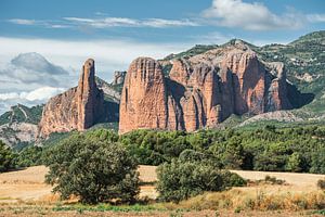 Paysage de Mallos de Riglos, Espagne.