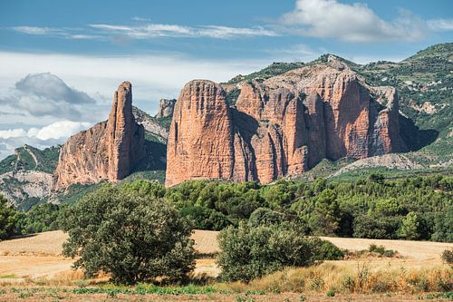 Mallos de Riglos landschap, Spanje.