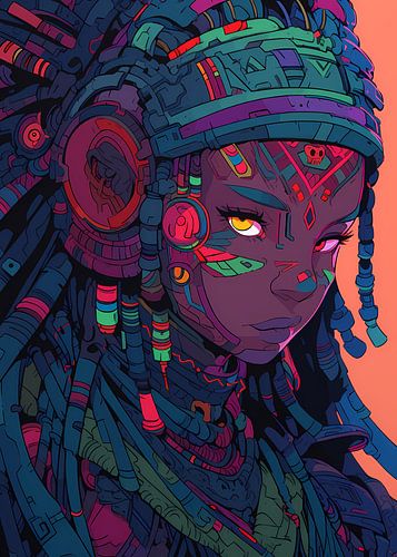 Cyberpunk Indigenous Girl