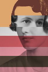 Retro-Schönheit: Minimalistische Collage in Erdtönen.