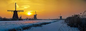 Panorama Kinderdijk dans la neige
