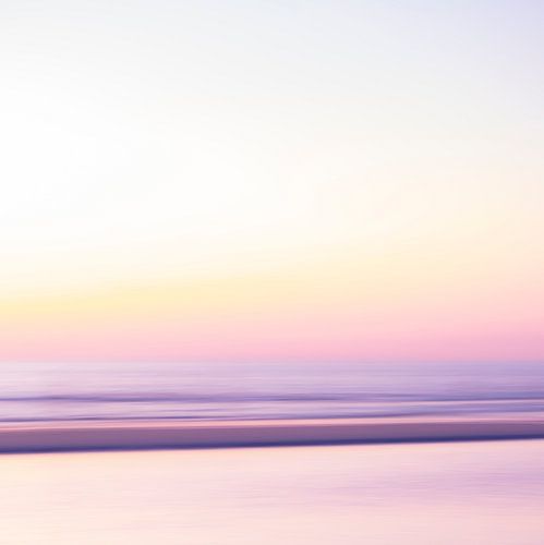 Roze zondondergang zee