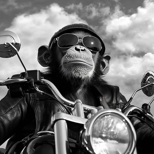 Relaxte aap op de moter