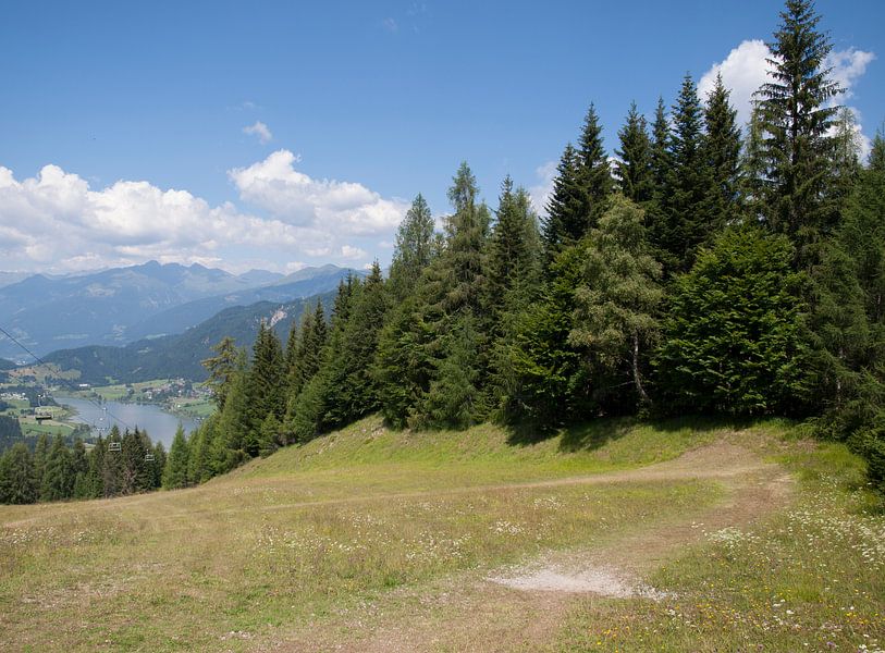 Uitzicht op Weissensee, Oostenrijk von Rinke Velds