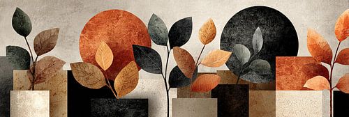 Bladeren Geometrisch van ARTEO Schilderijen