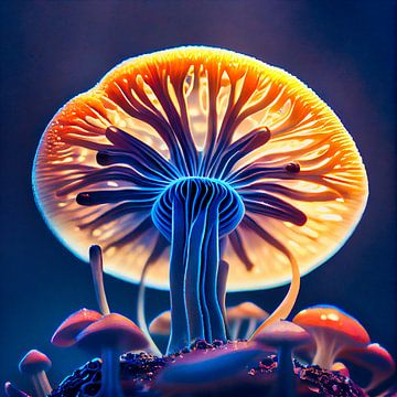 Deep-sea mushroom organism by Digital Art Nederland