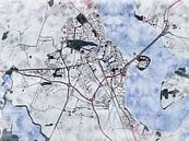 Kaart van Stralsund in de stijl 'White Winter' van Maporia thumbnail