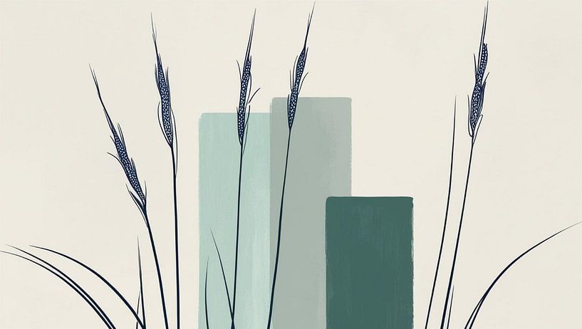 Abstract Japandi | Quiet Reed by Lightline