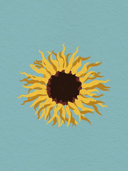 Minimal Art Sommer Sonne Blume von RickyAP