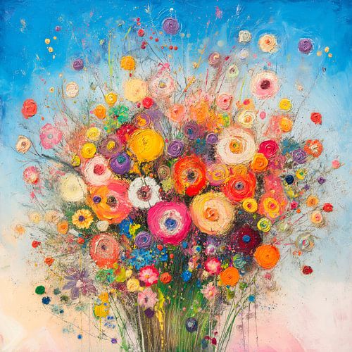 Kleurrijk boeket weidebloemen