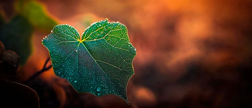 Drops of fresh leaves in the sunlight by Poster Art Shop