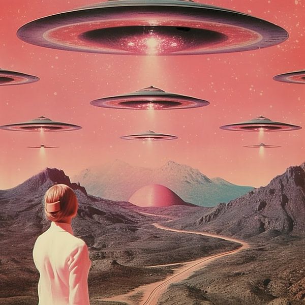 Mooi uitzicht collage kunst van Samantha Hearn