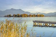 Chiemsee Blick zur Fraueninsel von Michael Valjak Miniaturansicht