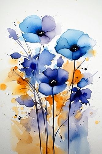 Playful Flowers in Paint