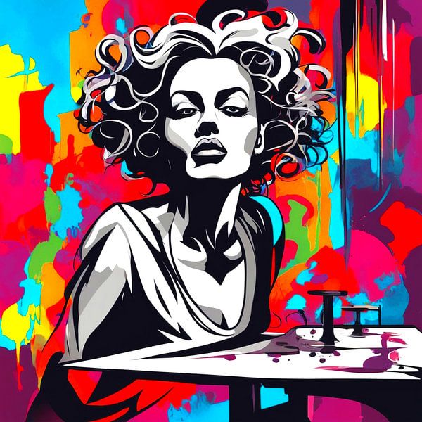 Madam Pop Art on a date by Quinta Mandala