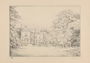 Simon Moulijn, Blick auf das Huis te Werve vom Garten des Huis te Werve aus, 1926