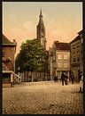 Vismarkt en Nieuwe Kerk, Delft von Vintage Afbeeldingen Miniaturansicht