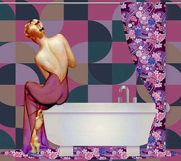 Woman Takes A Bath Edition van Gisela - Art for you