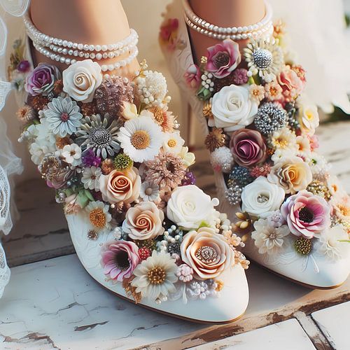 Women's Summer Shoes Floral Decoration