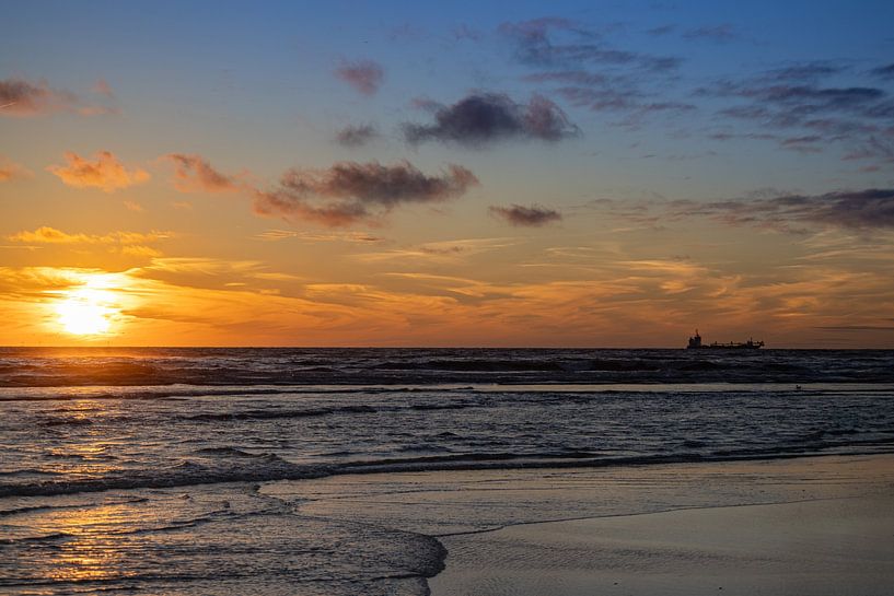 Zonsondergang op het strand van Michael Ruland
