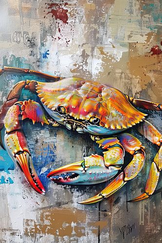 Painting Colourful Crab
