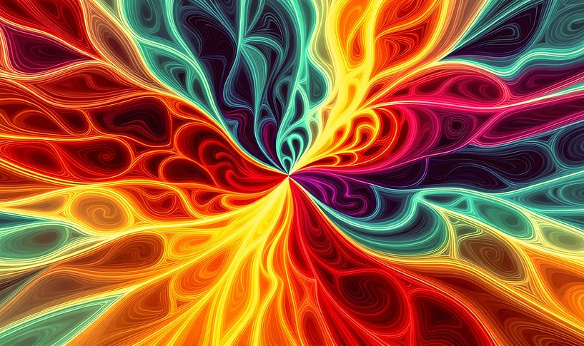 colourful spiritual abstract by Egon Zitter