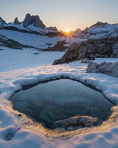 Frostiges Morgenleuchten