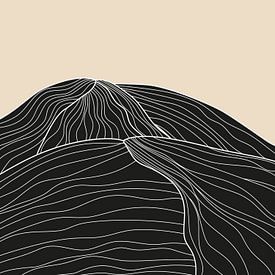 Abstract Landscape in Lines by MDRN HOME