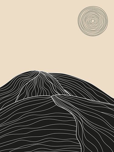 Abstract Landscape in Lines