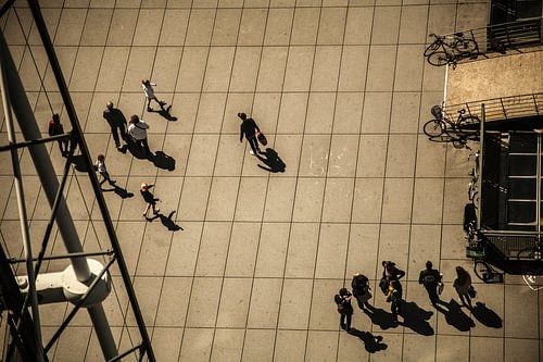 Het plein van Centre Pompidou         Frankrijk