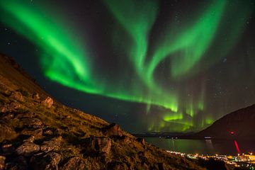 Noorderlicht in de Westfjorden van Danny Slijfer Natuurfotografie