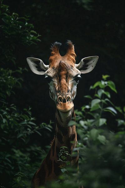Portrait of a Giraffe in Nature by Imperial Art House