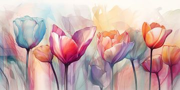 Tulips abstract by Bert Nijholt