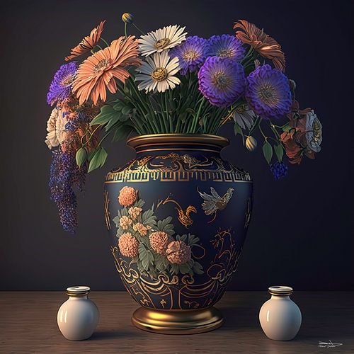 stilleven met bloemen.