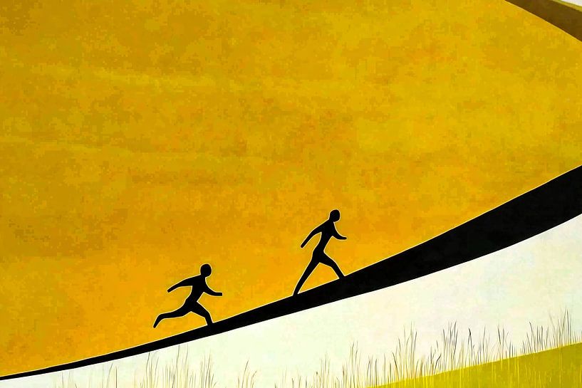 Figuren auf einem sonnigen Hügel von Imperial Art House