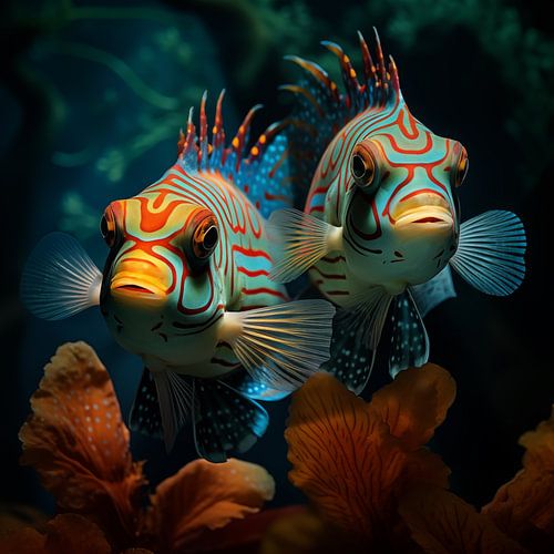 Mandarine Fisch bunt