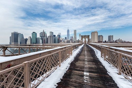 Skyline von New York mit Brooklyn Bridge