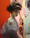 Modern, colourful collage-style portrait by Carla Van Iersel thumbnail