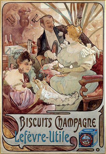 Biscuit Champagne - Alphonse Mucha